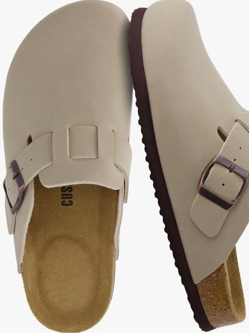 Cushionaire Hana Slip-On Clogs in Stone, Women’s Size 8